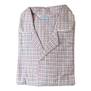 Vintage Permanent Press Flannel Button Up Pajama Shirt Men Medium NWT Plaid